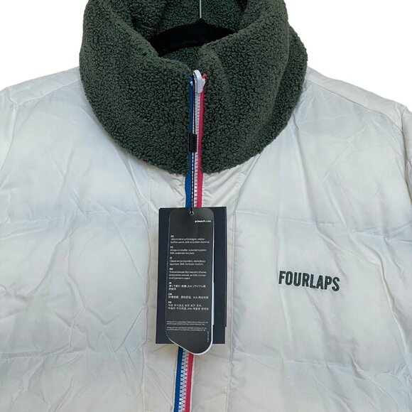Fourlaps Womens Polar Quilted Sherpa Jacket Bomber Green Reversible Deep Pile - Picture 6 of 14